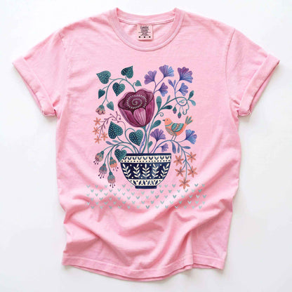 Floral Bowl Vintage Washed T-Shirt
