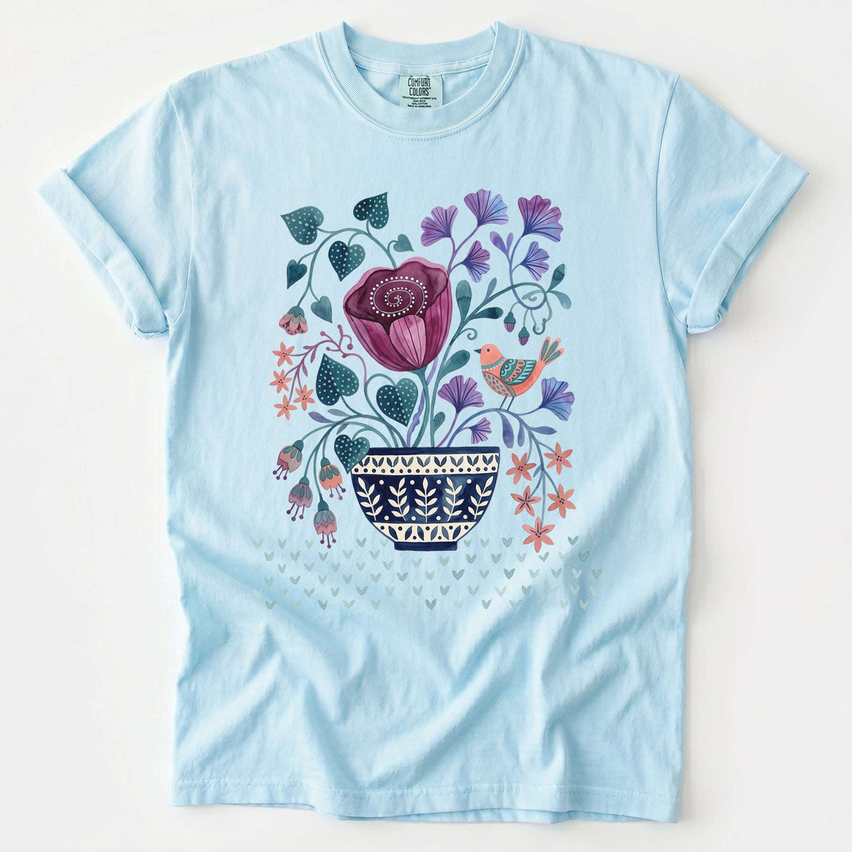 Floral Bowl Vintage Washed T-Shirt