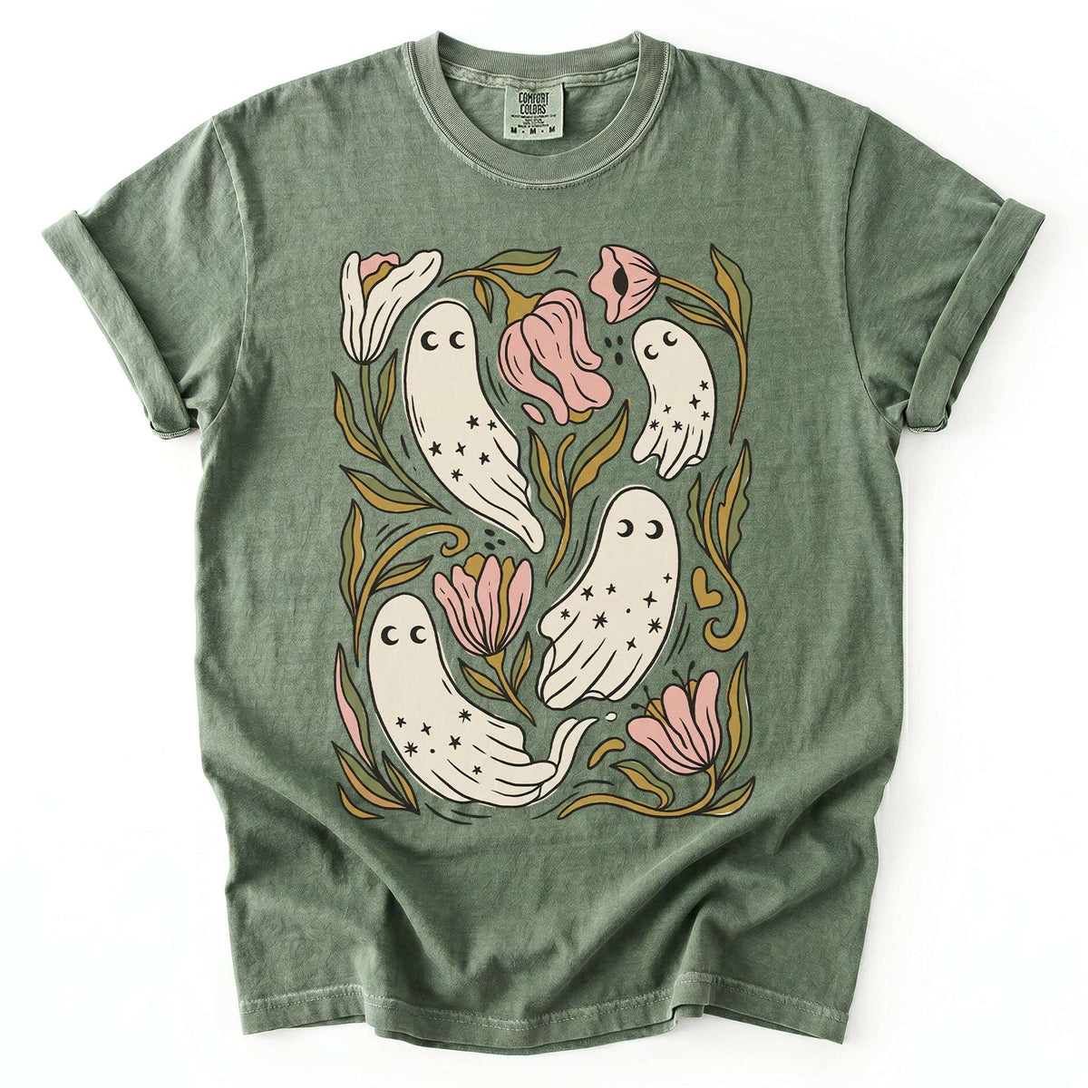 Floral Ghosts Vintage Washed T-Shirt