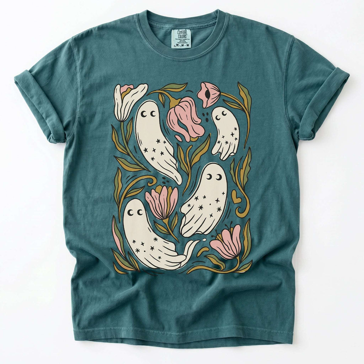 Floral Ghosts Vintage Washed T-Shirt