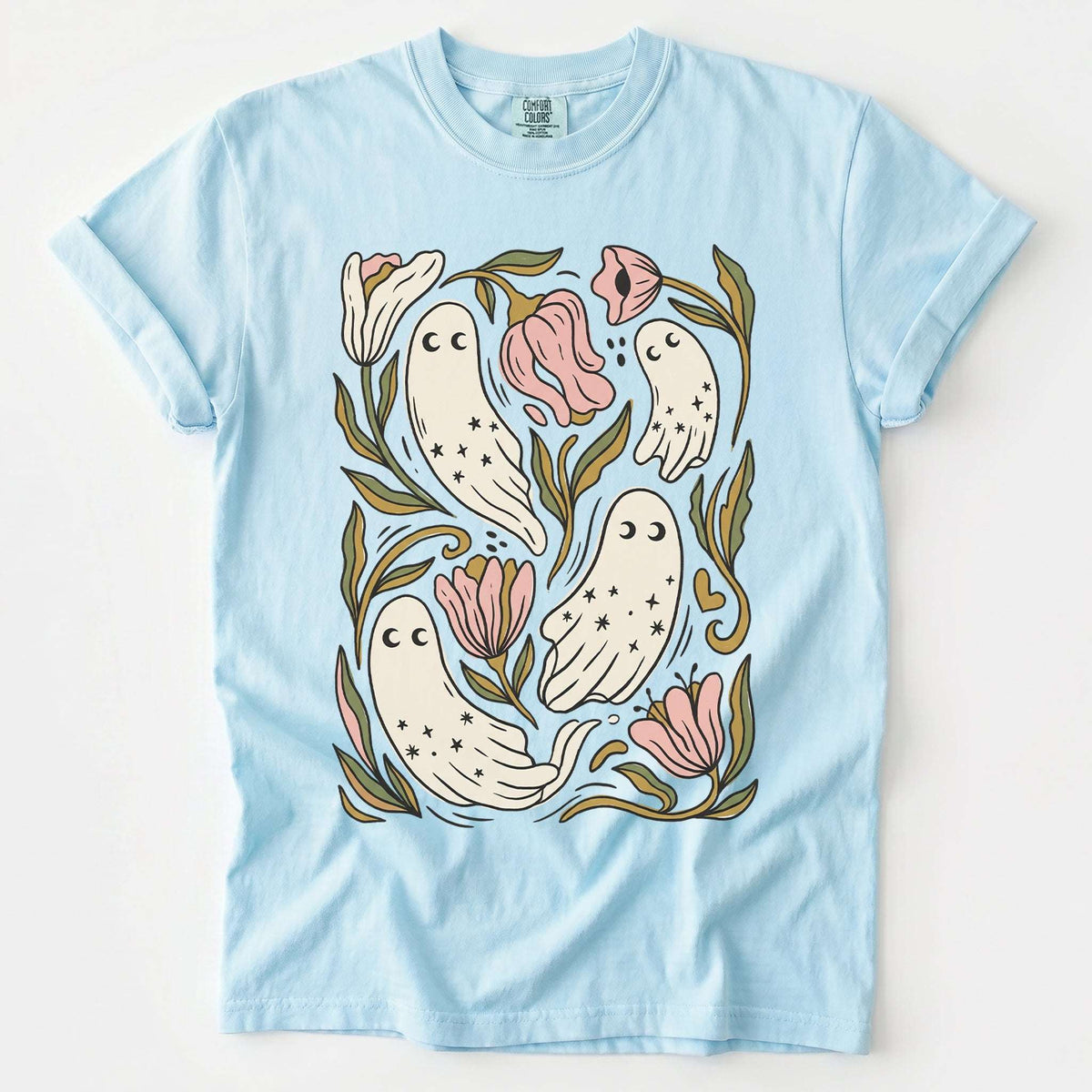 Floral Ghosts Vintage Washed T-Shirt