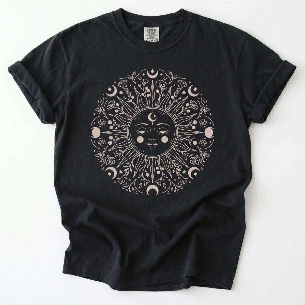 Floral Sun Mandala Vintage Washed T-Shirt