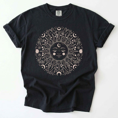 Floral Sun Mandala Vintage Washed T-Shirt