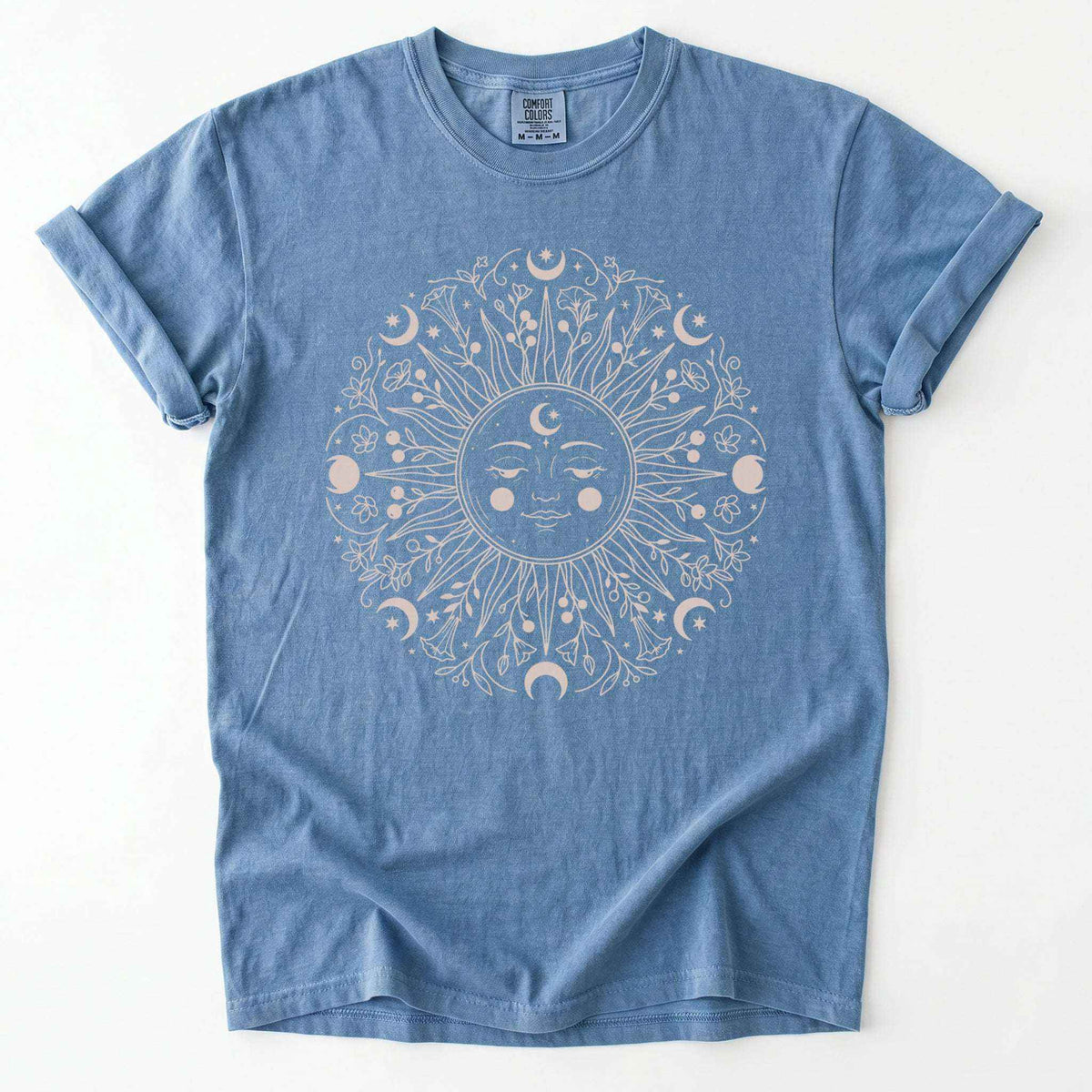 Floral Sun Mandala Vintage Washed T-Shirt