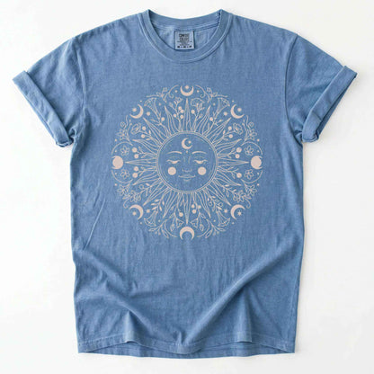 Floral Sun Mandala Vintage Washed T-Shirt