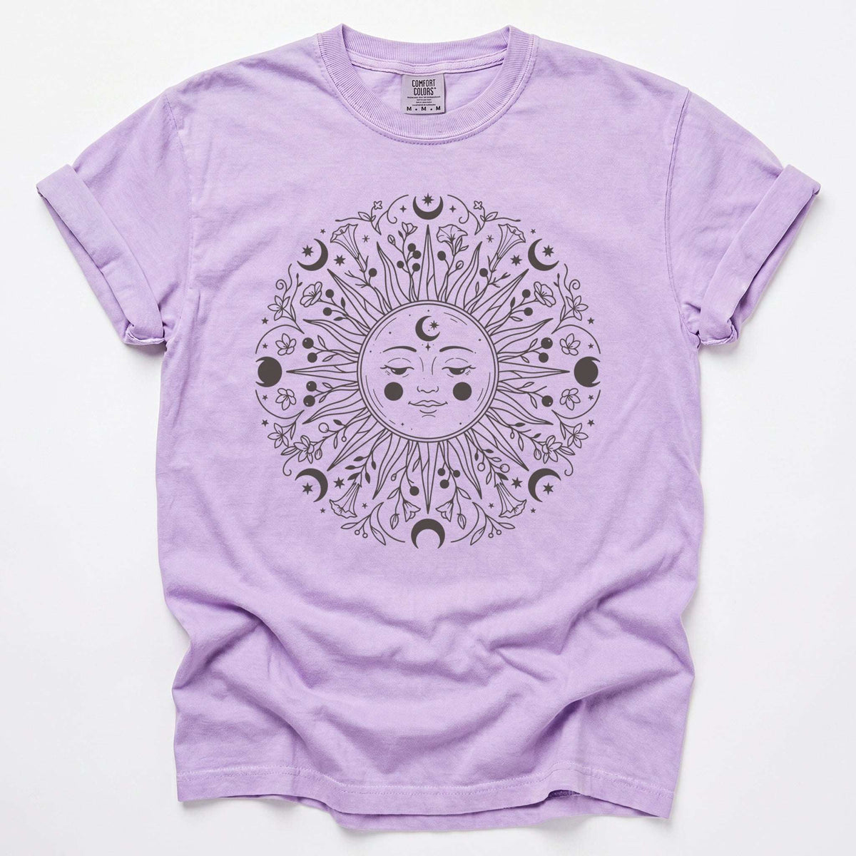 Floral Sun Mandala Vintage Washed T-Shirt