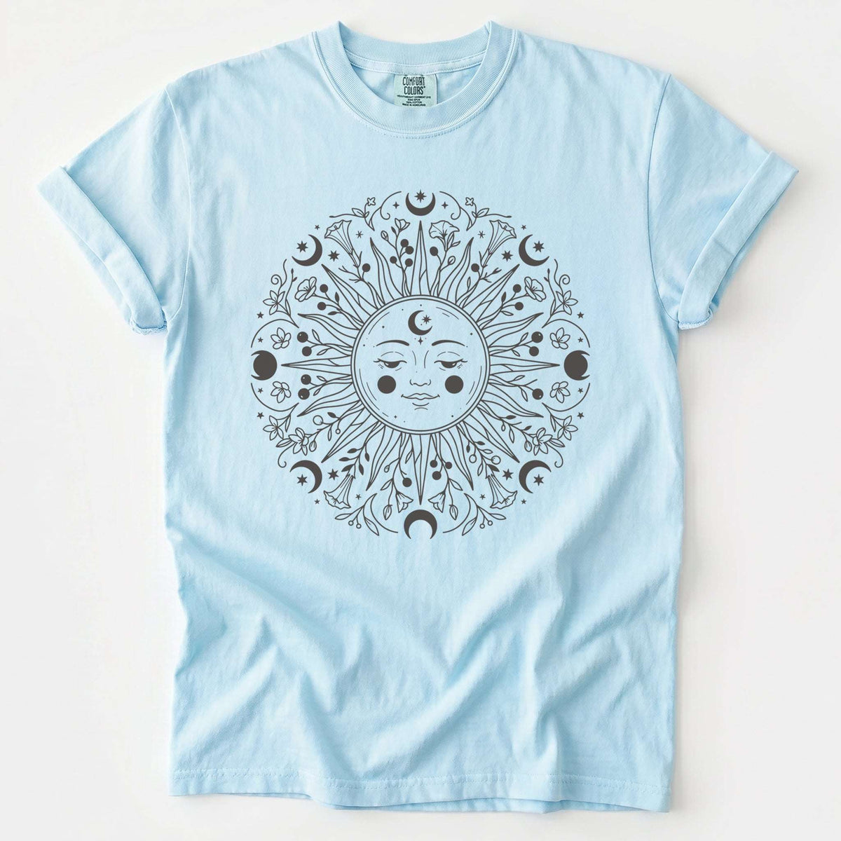 Floral Sun Mandala Vintage Washed T-Shirt