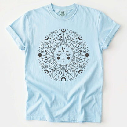 Floral Sun Mandala Vintage Washed T-Shirt