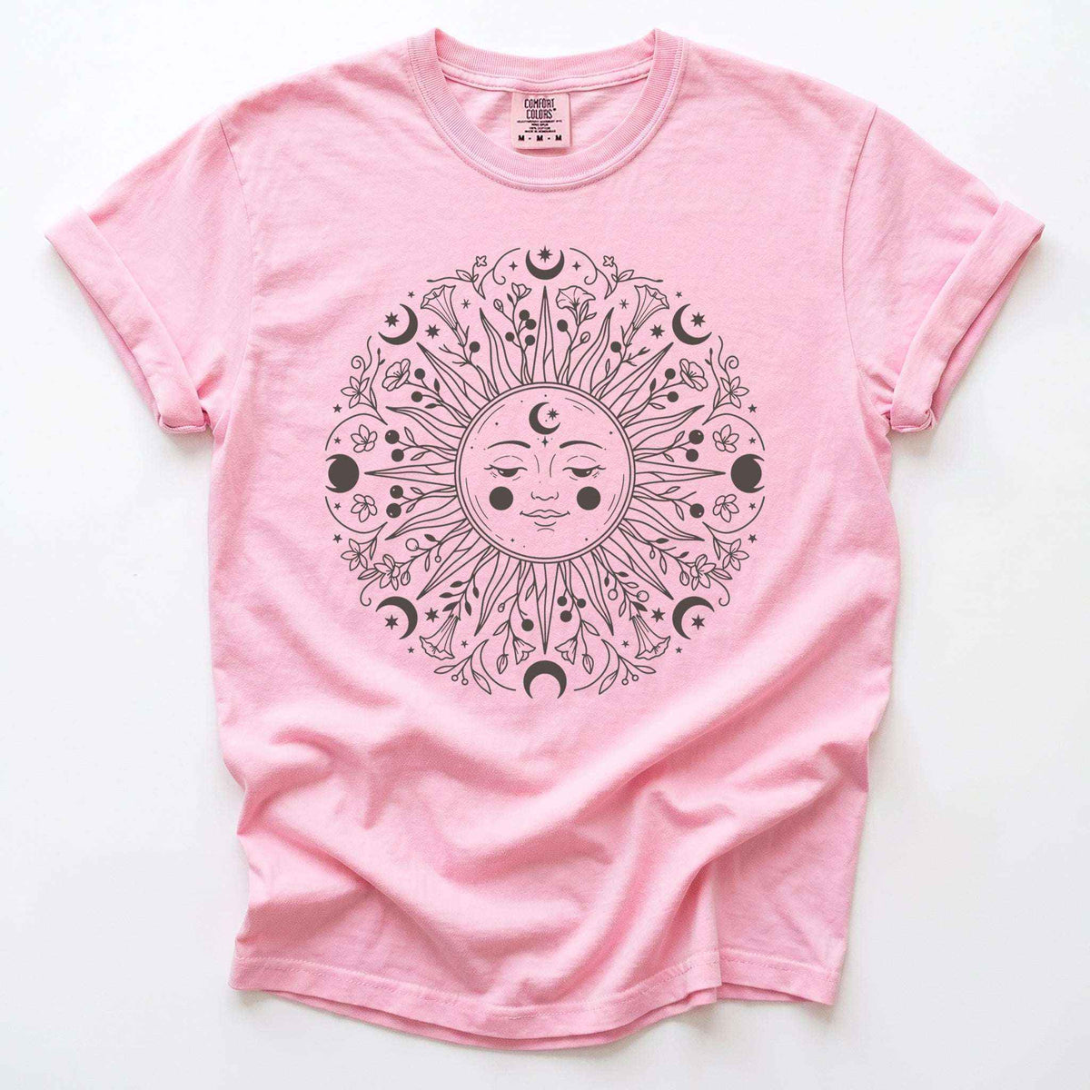 Floral Sun Mandala Vintage Washed T-Shirt