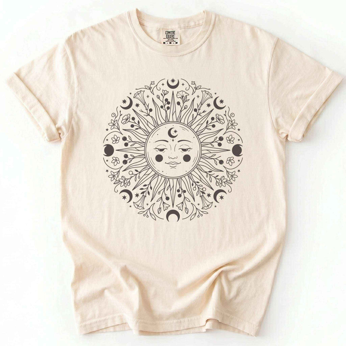 Floral Sun Mandala Vintage Washed T-Shirt