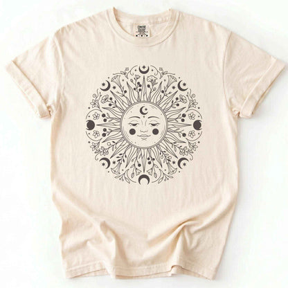 Floral Sun Mandala Vintage Washed T-Shirt