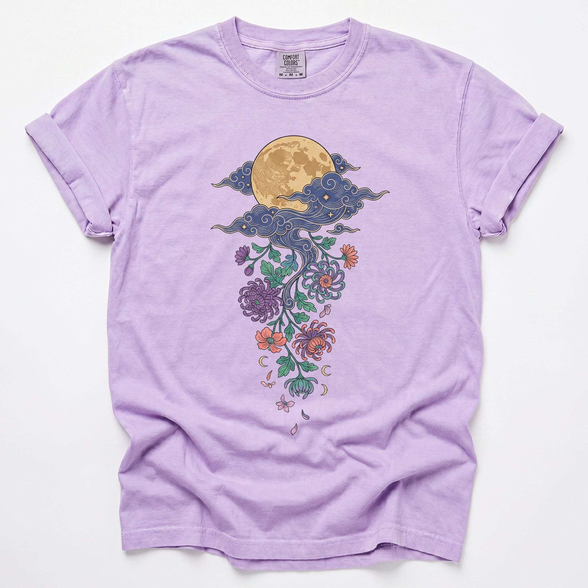 Glowing Full Moon Vintage Washed T-Shirt