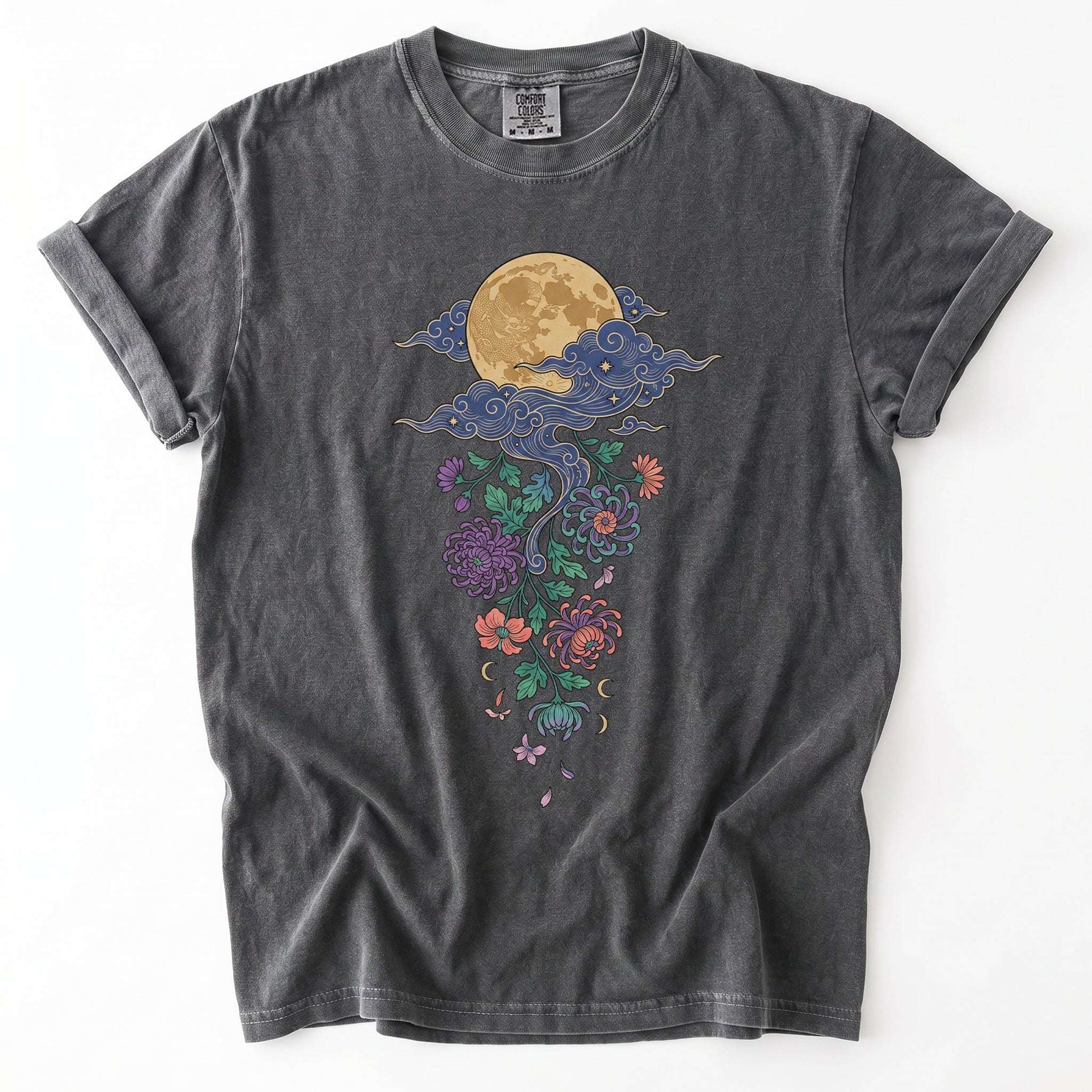 Glowing Full Moon Vintage Washed T-Shirt