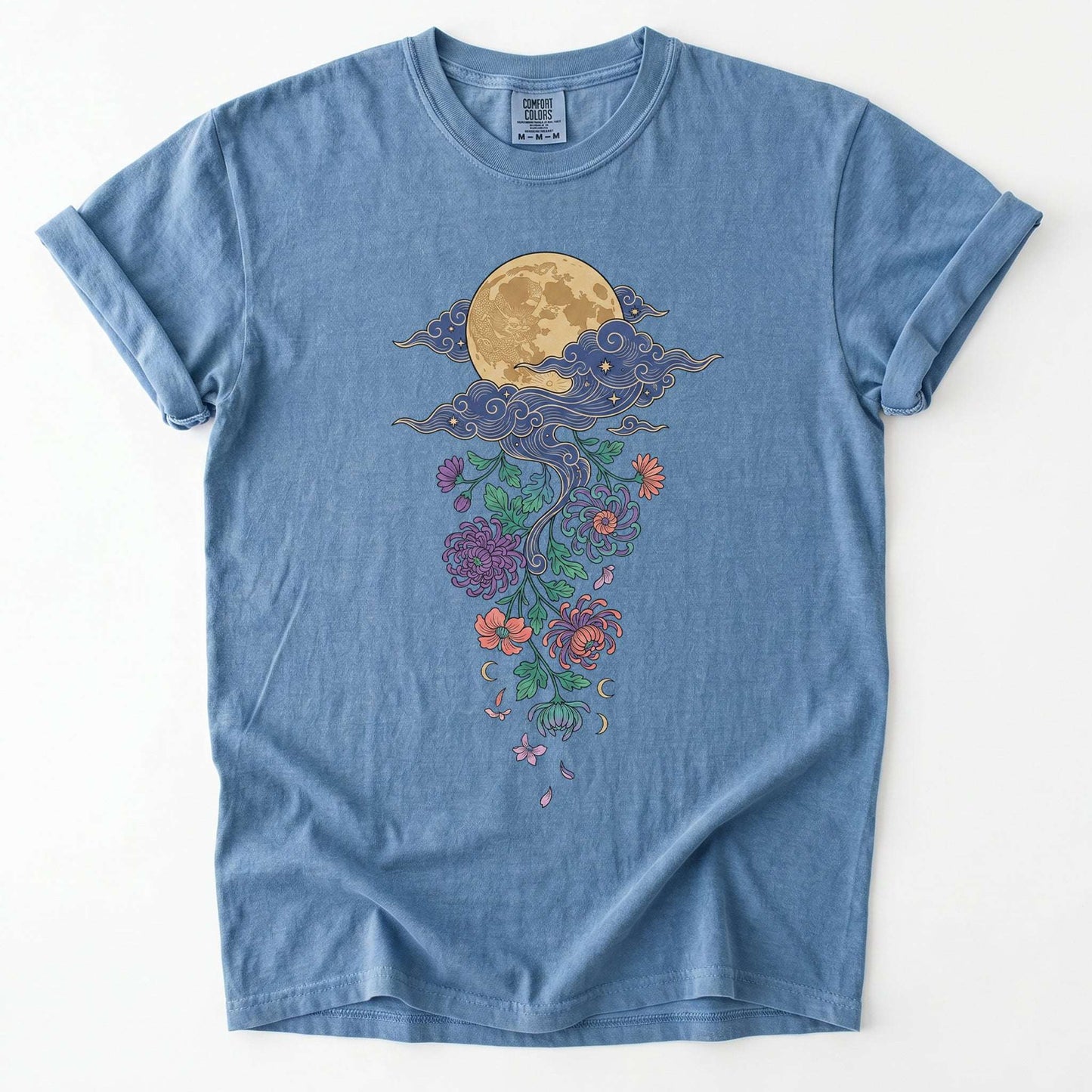 Glowing Full Moon Vintage Washed T-Shirt