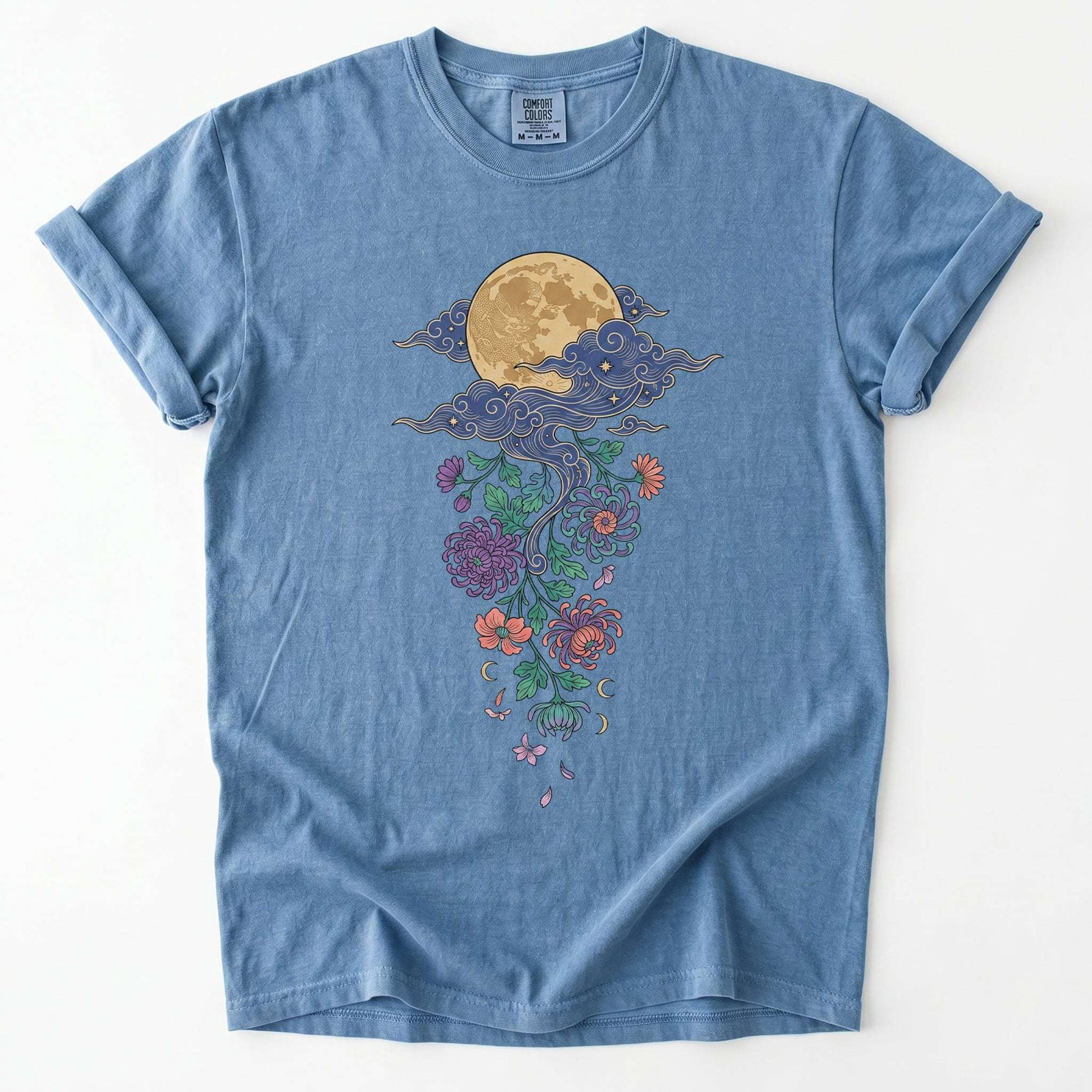 Glowing Full Moon Vintage Washed T-Shirt