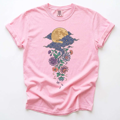 Glowing Full Moon Vintage Washed T-Shirt