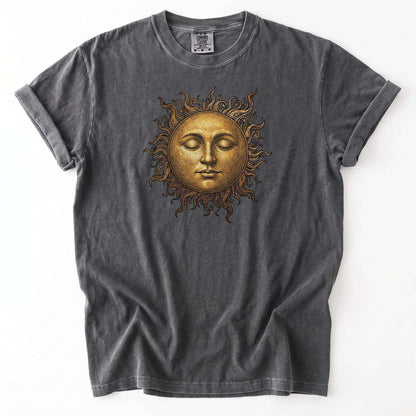 Celestial Golden Sun Vintage Washed T-Shirt