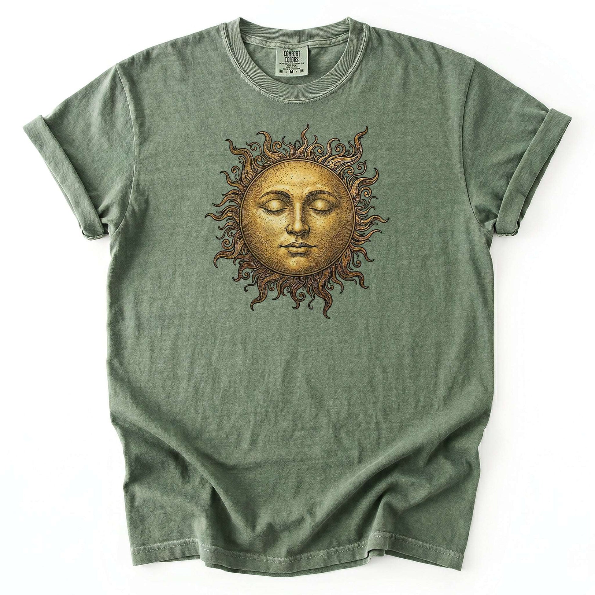 Celestial Golden Sun Vintage Washed T-Shirt