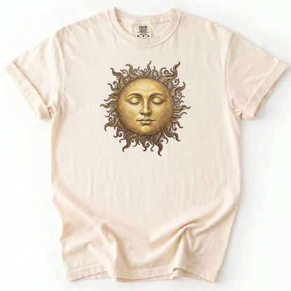 Celestial Golden Sun Vintage Washed T-Shirt