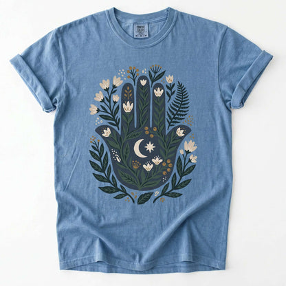 Hamsa & Crescent Moon Vintage Washed T-Shirt