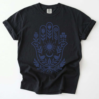 Hamsa Hand Folk Art Vintage Washed T-Shirt