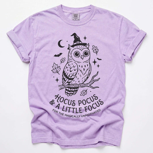 Hocus Pocus Witchy Owl Vintage Washed T-Shirt