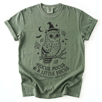 Hocus Pocus Witchy Owl Vintage Washed T-Shirt