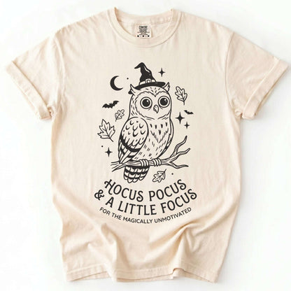 Hocus Pocus Witchy Owl Vintage Washed T-Shirt