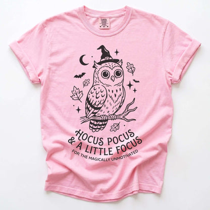 Hocus Pocus Witchy Owl Vintage Washed T-Shirt
