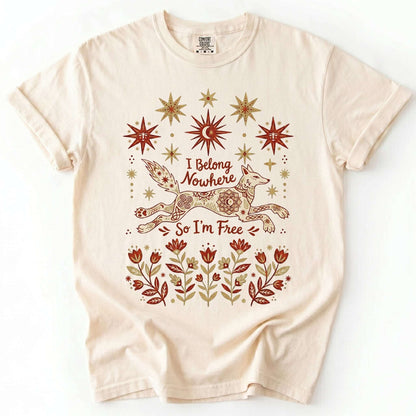 I Belong Nowhere So I'm Free Vintage Washed T-Shirt