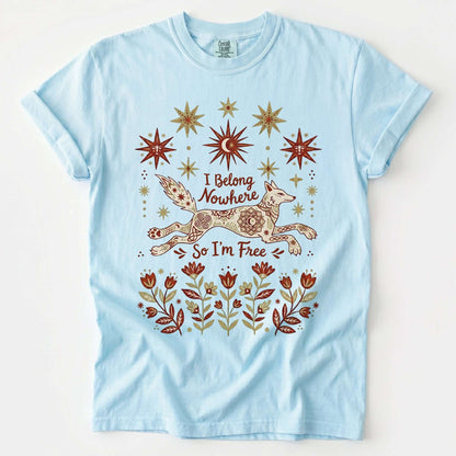 I Belong Nowhere So I'm Free Vintage Washed T-Shirt