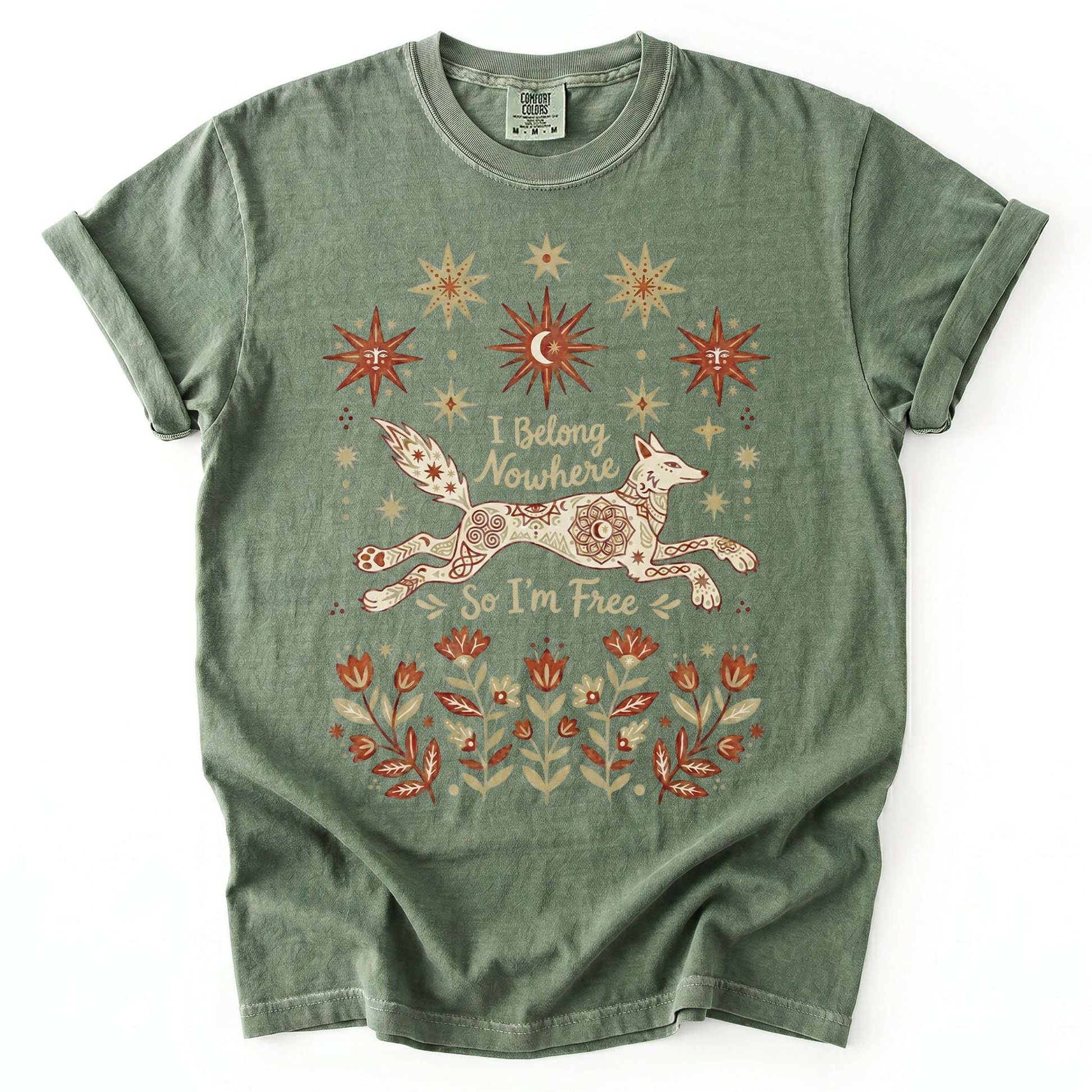 I Belong Nowhere So I'm Free Vintage Washed T-Shirt