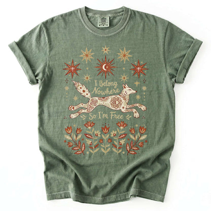 I Belong Nowhere So I'm Free Vintage Washed T-Shirt