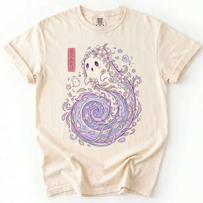 Kawaii Flower Ghost Vintage Washed T-Shirt