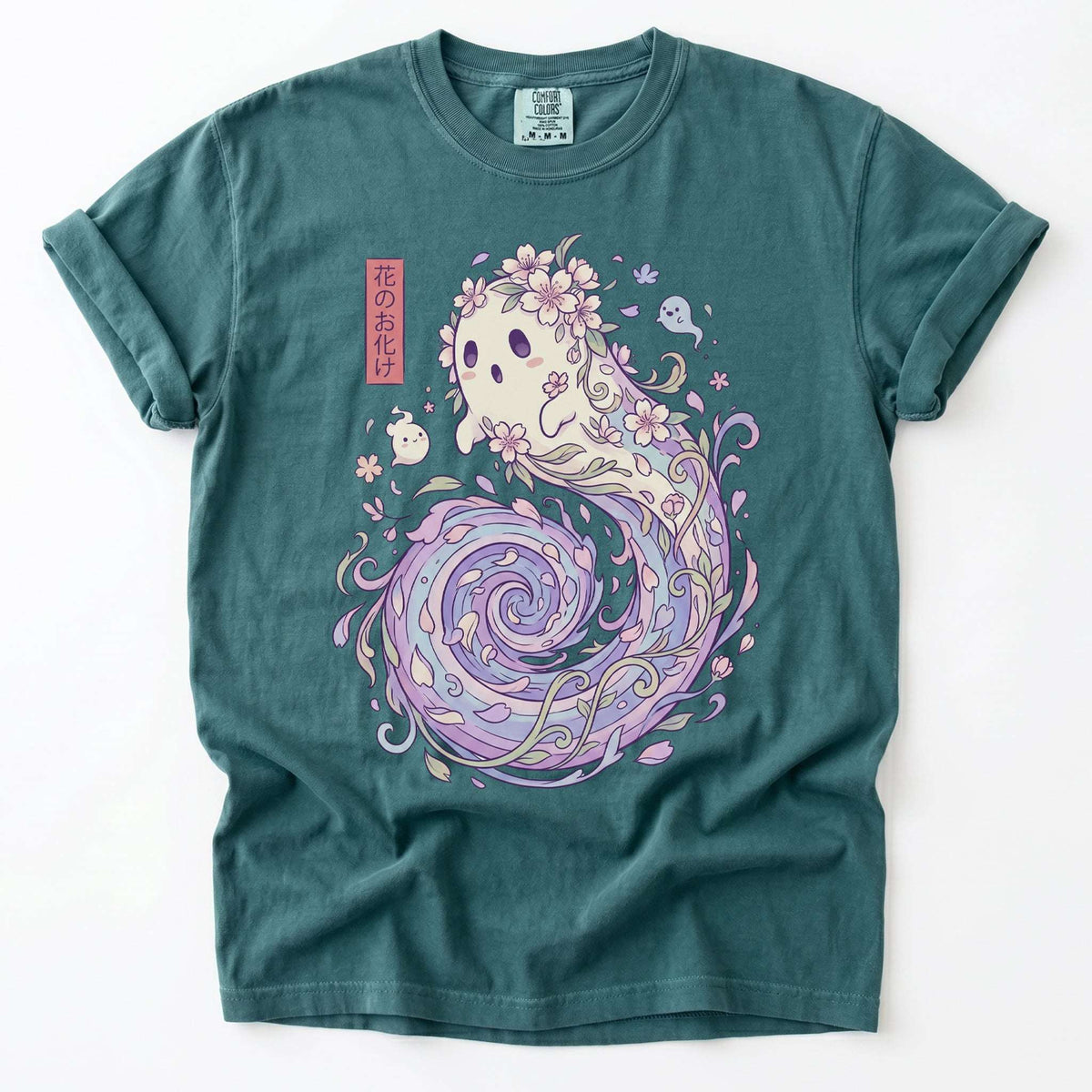 Kawaii Flower Ghost Vintage Washed T-Shirt