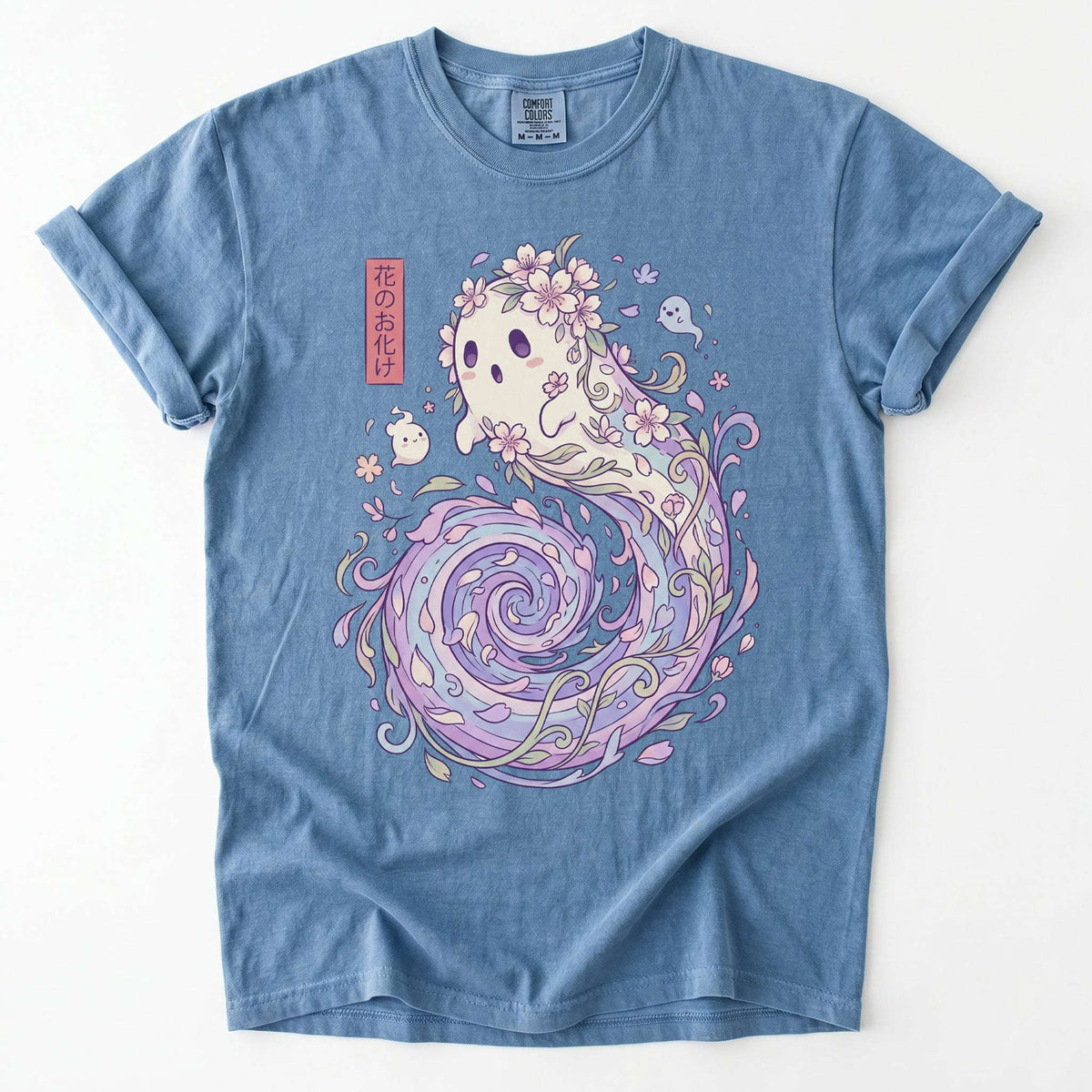 Kawaii Flower Ghost Vintage Washed T-Shirt