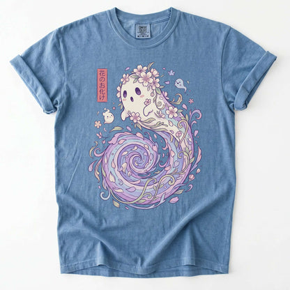 Kawaii Flower Ghost Vintage Washed T-Shirt