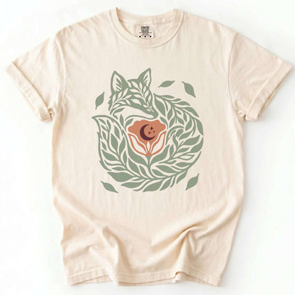 Leaf Fox Vintage Washed T-Shirt
