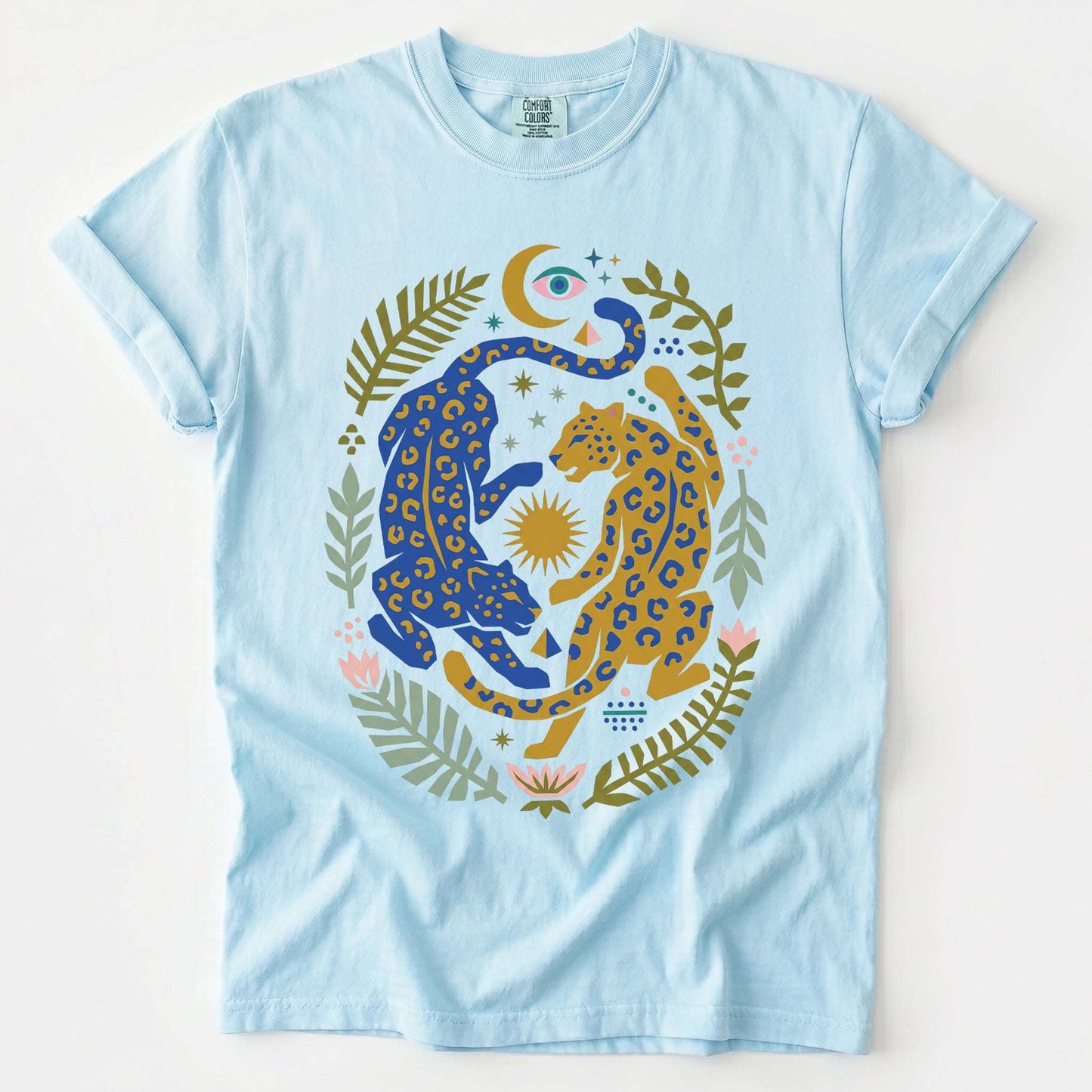 Celestial Leopard Duality Vintage Washed T-Shirt