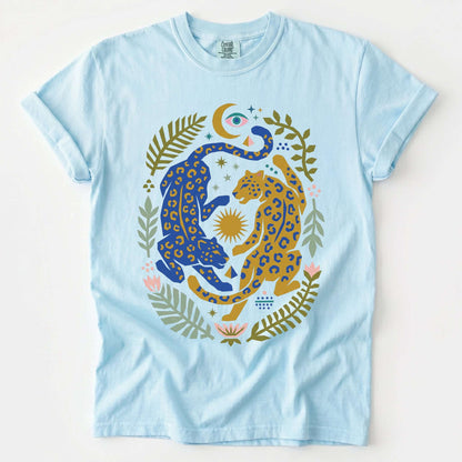 Celestial Leopard Duality Vintage Washed T-Shirt