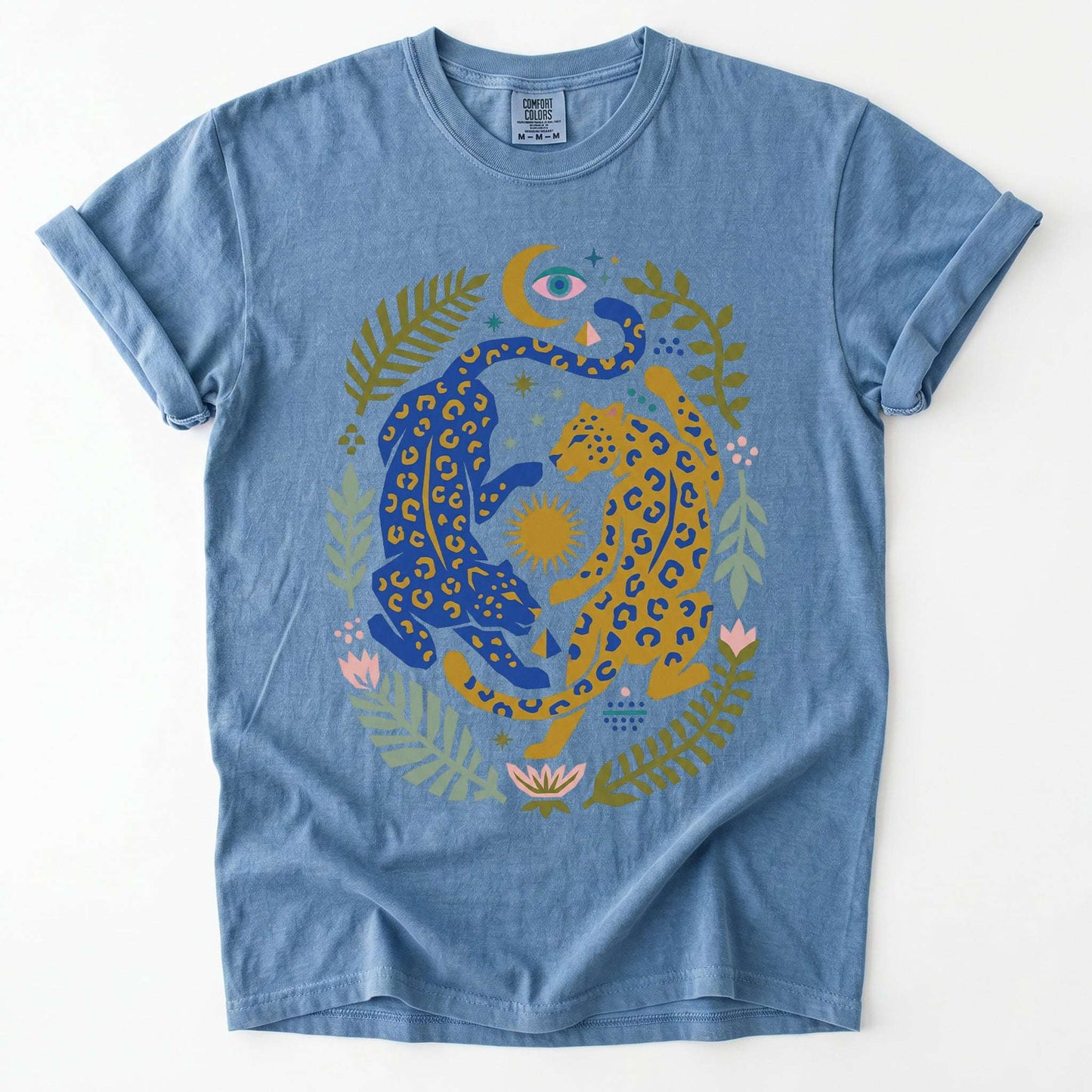 Celestial Leopard Duality Vintage Washed T-Shirt
