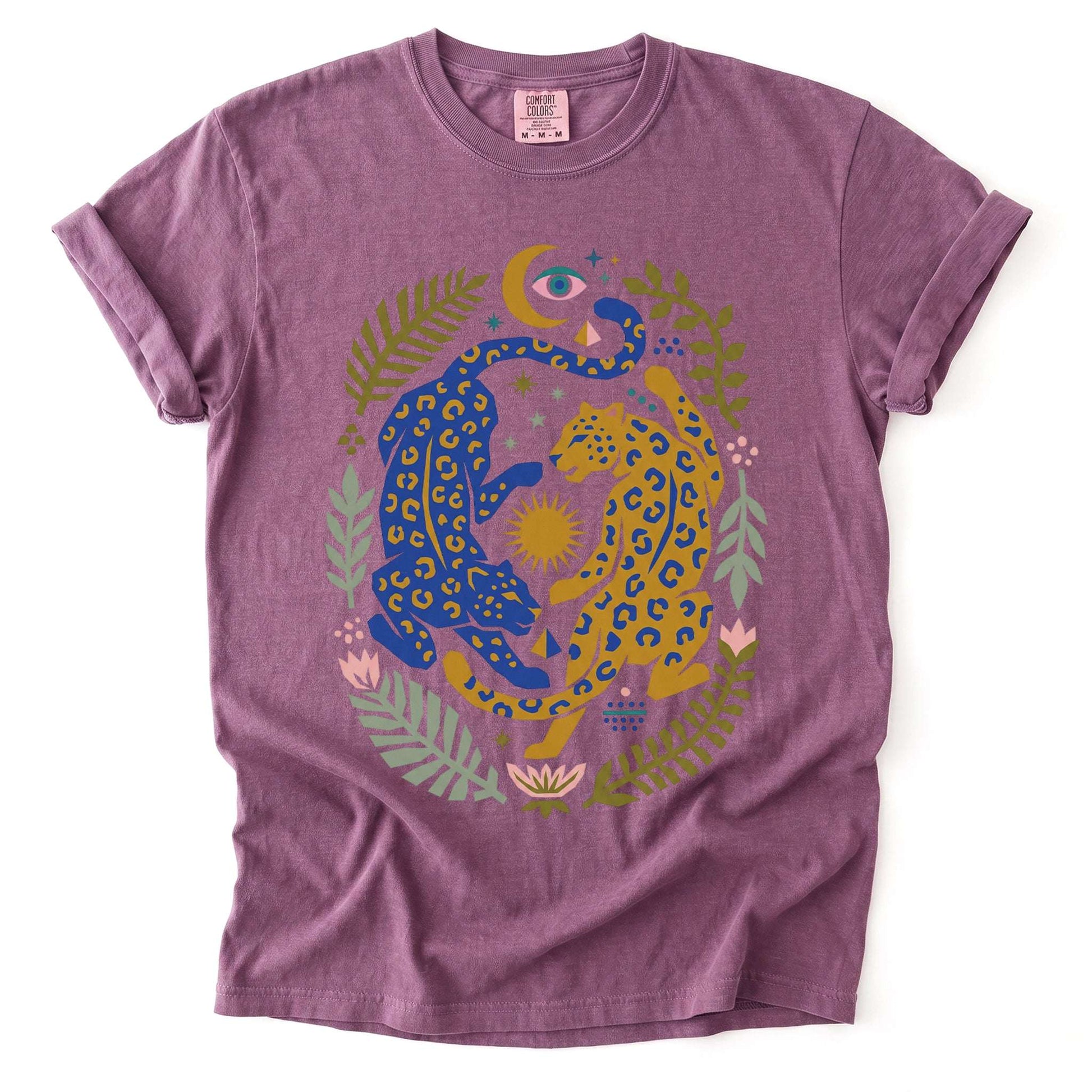 Celestial Leopard Duality Vintage Washed T-Shirt