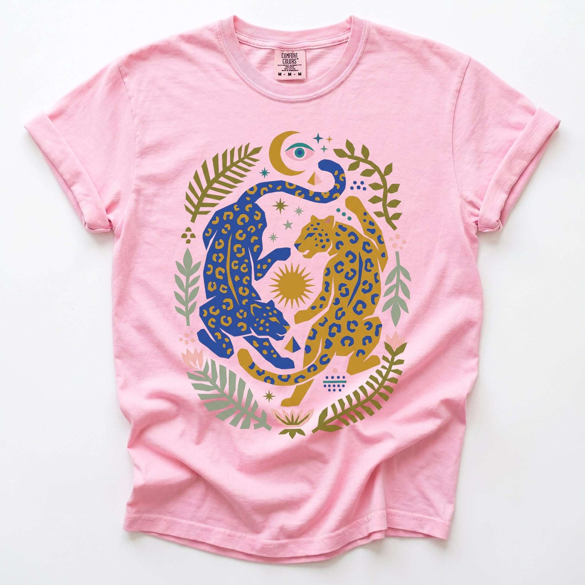 Celestial Leopard Duality Vintage Washed T-Shirt
