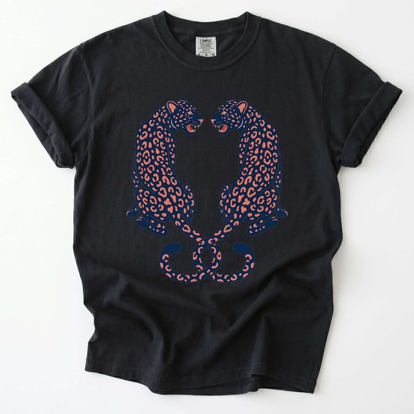 Symmetrical Leopards Vintage Washed T-Shirt