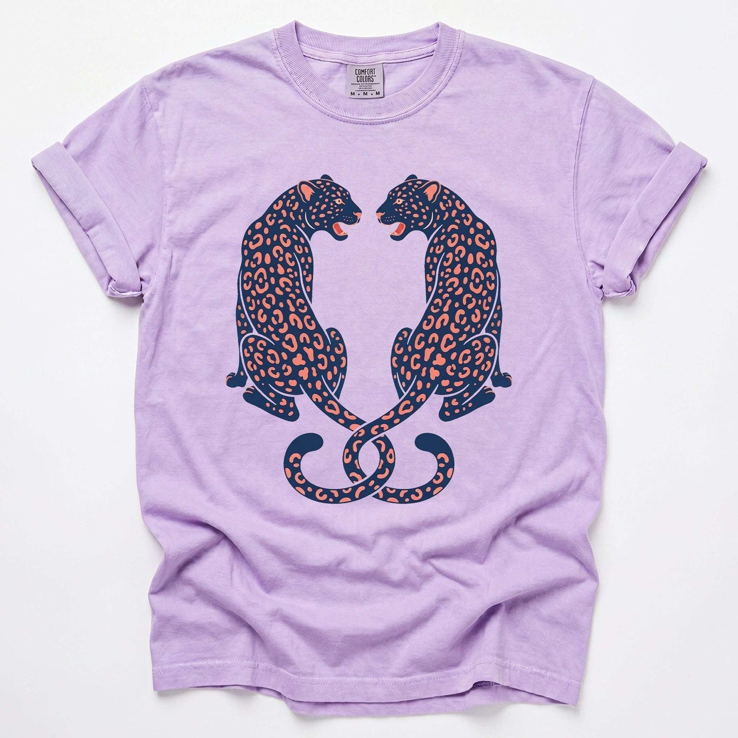 Symmetrical Leopards Vintage Washed T-Shirt