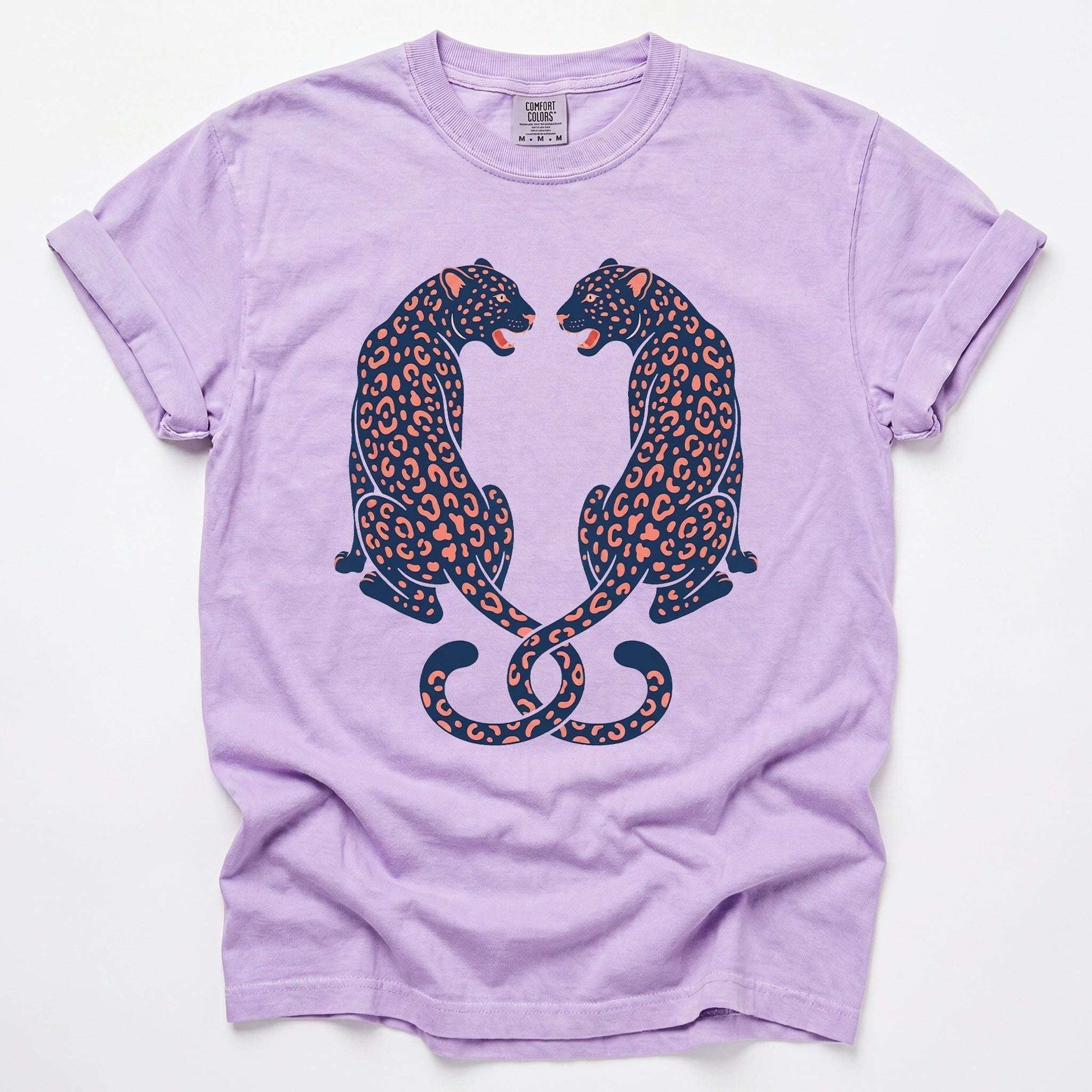 Symmetrical Leopards Vintage Washed T-Shirt