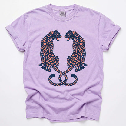 Symmetrical Leopards Vintage Washed T-Shirt