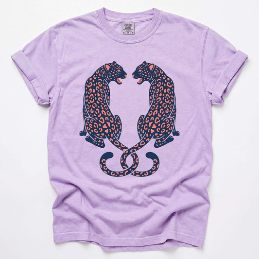 Symmetrical Leopards Vintage Washed T-Shirt