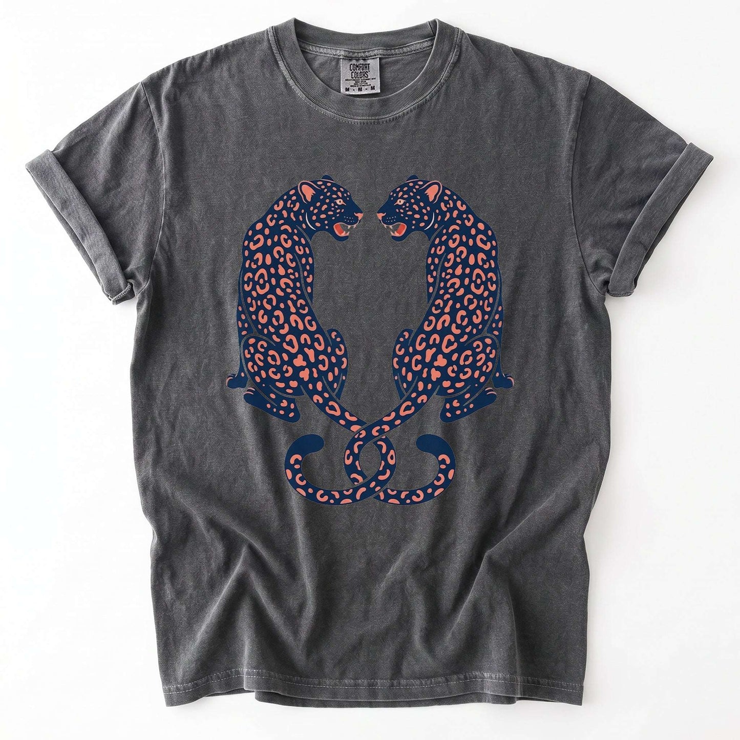 Symmetrical Leopards Vintage Washed T-Shirt