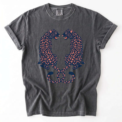 Symmetrical Leopards Vintage Washed T-Shirt